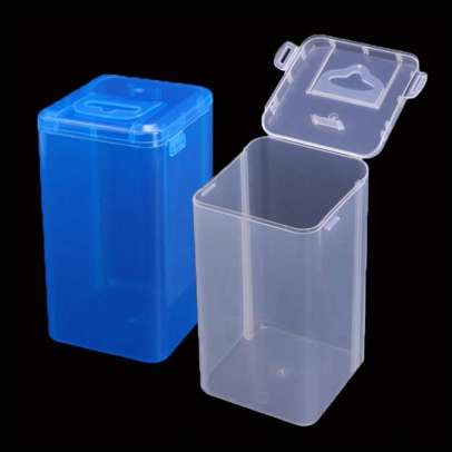 Plastic Towel Tube Packaging PP Fishing Bait Storage Clear Office Stationery Holder Box